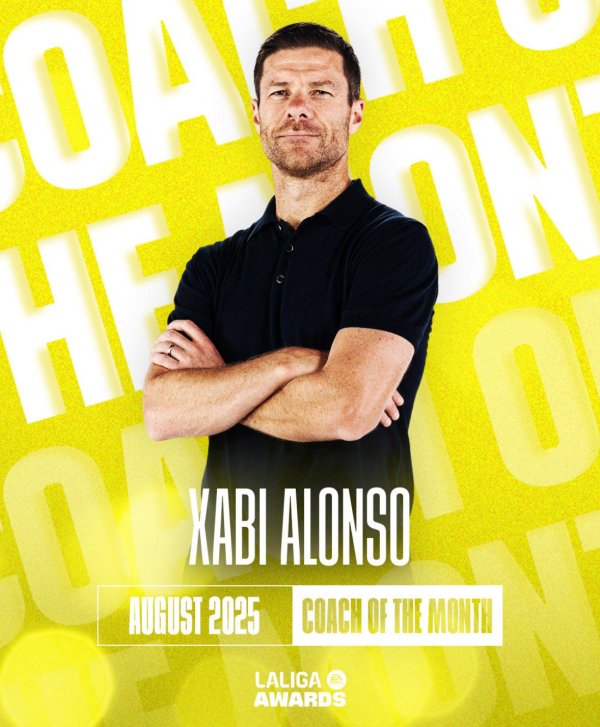 融丰配资 官方：皇马主帅阿隆索当选西甲8月最佳主教练